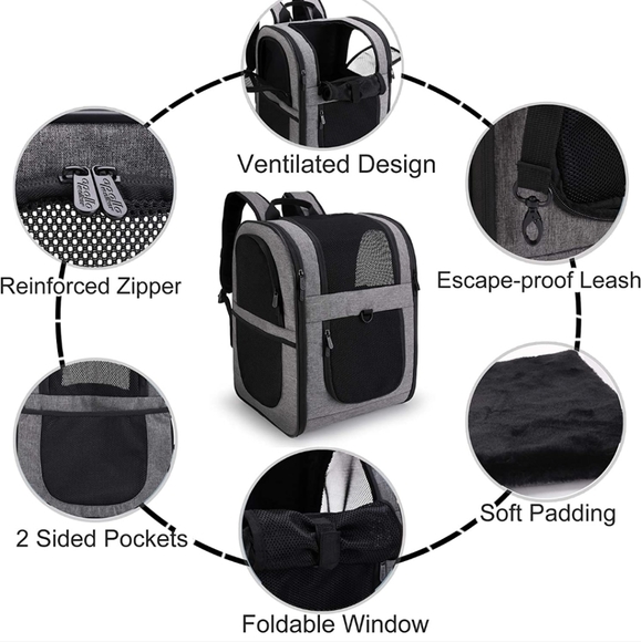 COPY - Apollo Walker Pet Carrier Backpack Small Cats and Dogs NWOT - Picture 3 of 5